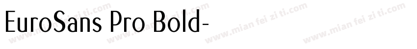EuroSans Pro Bold字体转换